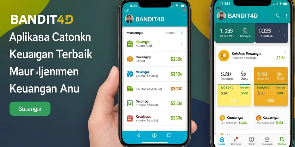 Tampilan antarmuka pengguna BANDIT4D dengan fitur Catatan Keuangan.