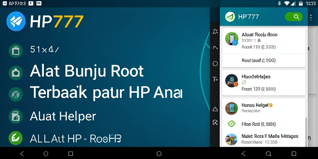 Antarmuka HP777 untuk mengelola Root dengan mudah.