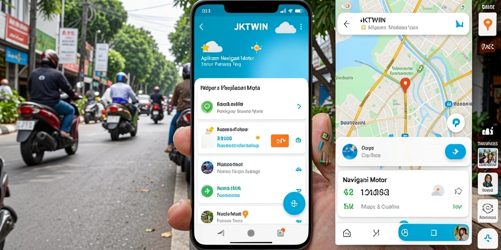 Antarmuka JKTWIN yang intuitif untuk navigasi motor.