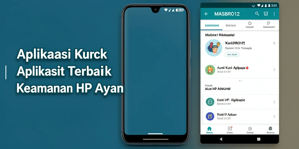 Antarmuka pengguna <strong>MASBRO12</strong> untuk penguncian aplikasi yang aman.