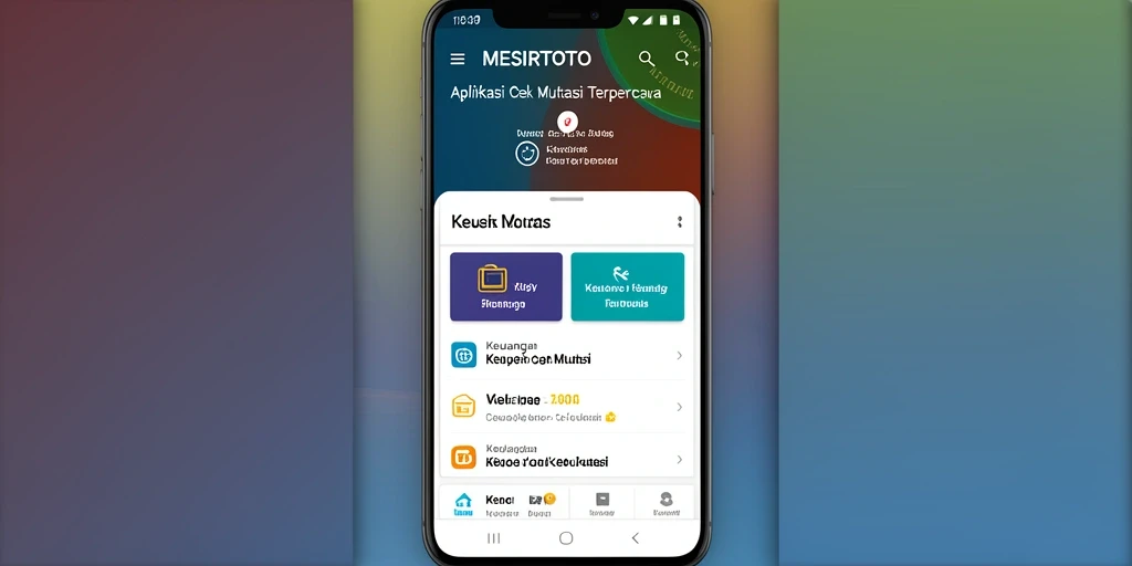 Tampilan antarmuka MESIRTOTO untuk cek mutasi keuangan yang user-friendly.