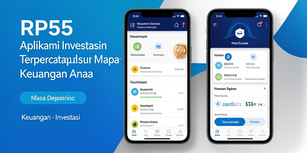 Antarmuka pengguna aplikasi Investasi RP55 yang intuitif.